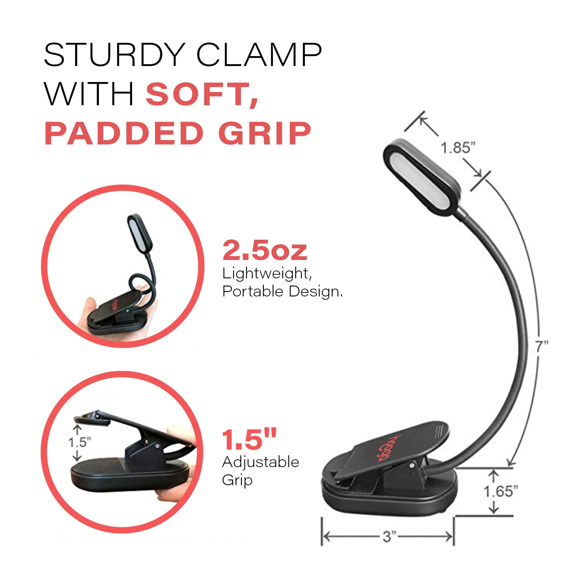 Amber Clip-On Book Light - Image 6